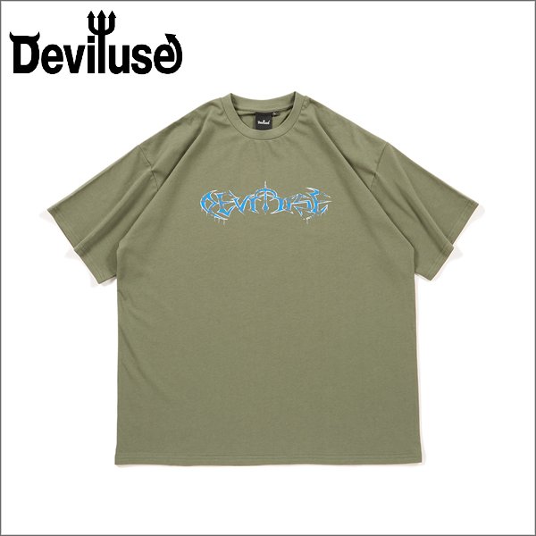 画像1: Deviluse デビルユース Faint Tシャツ OLIVE (1)