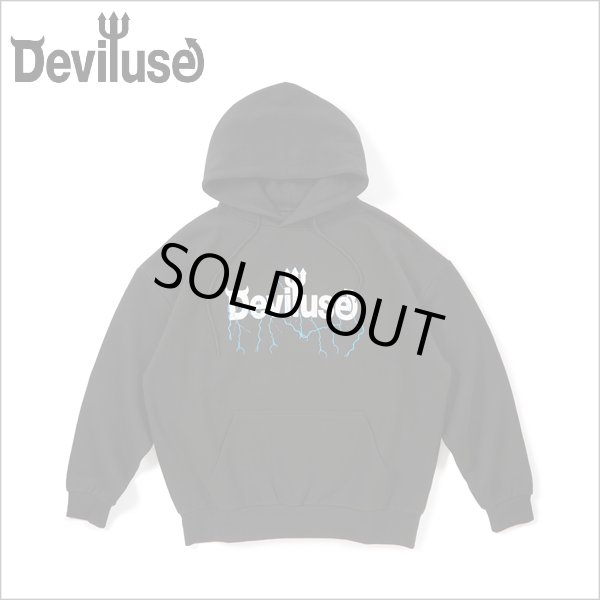 画像1: 【送料無料】Deviluse デビルユース Volt Logo P/Oパーカー BLACK (1)