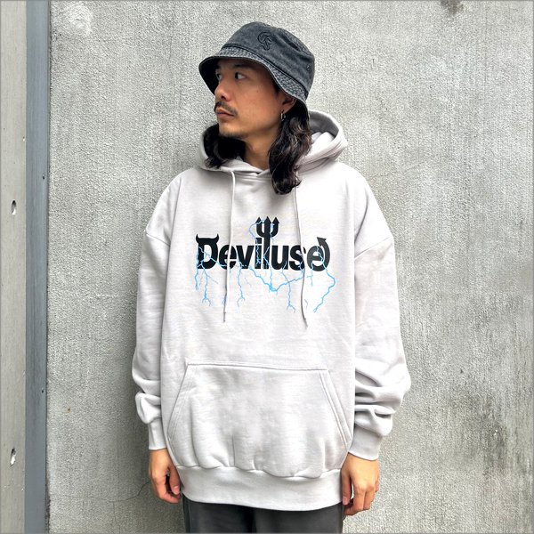 画像2: 【送料無料】Deviluse デビルユース Volt Logo P/Oパーカー L.GRAY (2)