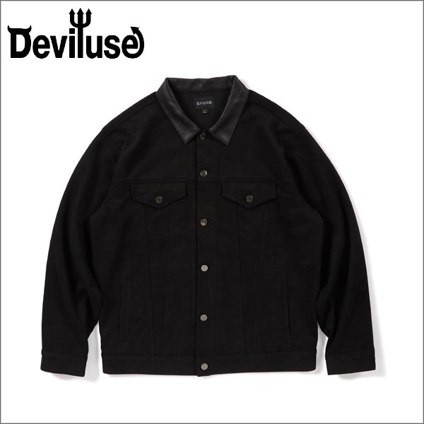画像1: 【送料無料】Deviluse デビルユース Suede JKT BLACK (1)