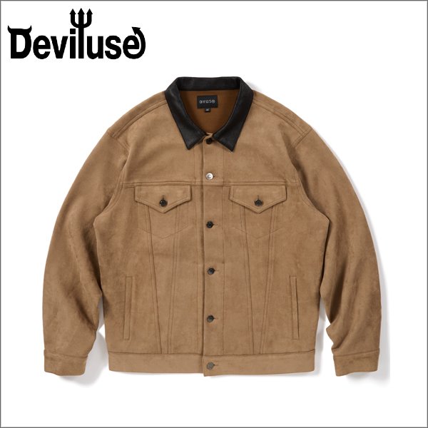 画像1: 【送料無料】Deviluse デビルユース Suede JKT BEIGE (1)