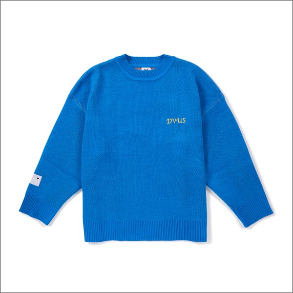 画像2: 【送料無料】Deviluse デビルユース Prickly Flower Knit Crewneck BLUE (2)