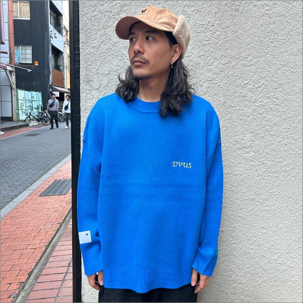 画像3: 【送料無料】Deviluse デビルユース Prickly Flower Knit Crewneck BLUE (3)
