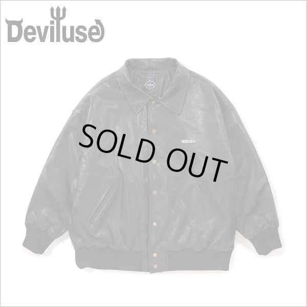 画像1: 【送料無料】Deviluse デビルユース Varsity JKT BLACK (1)