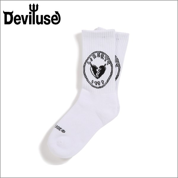 画像1: Deviluse デビルユース Liberty Socks WHITE (1)