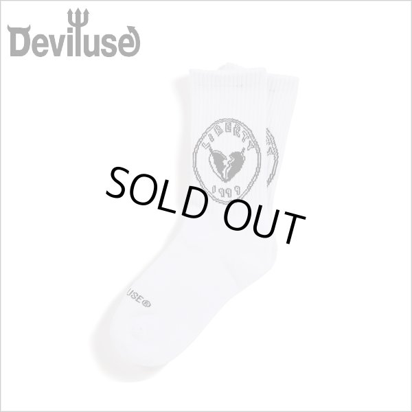 画像1: Deviluse デビルユース Liberty Socks WHITE (1)