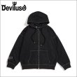 画像1: 【送料無料】Deviluse デビルユース Denim ZIPパーカー BLACK (1)