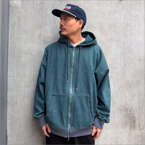 画像3: 【送料無料】Deviluse デビルユース Denim ZIPパーカー INDIGO (3)