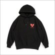 画像2: 【送料無料】Deviluse デビルユース Flame Heart P/Oパーカー BLACK (2)