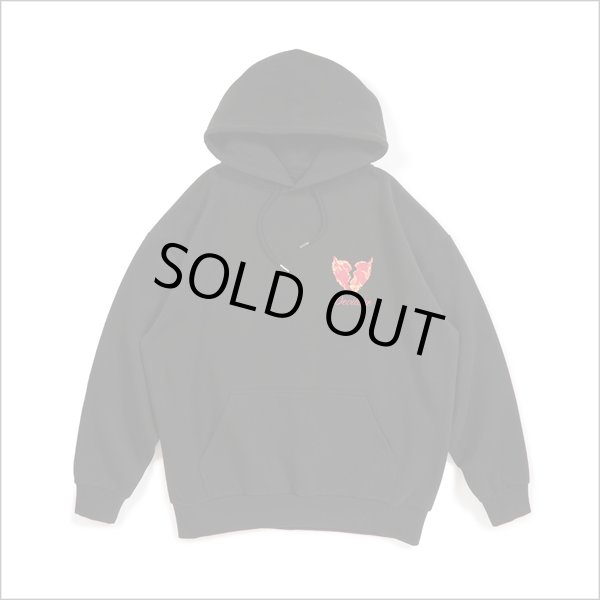 画像2: 【送料無料】Deviluse デビルユース Flame Heart P/Oパーカー BLACK (2)