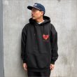 画像3: 【送料無料】Deviluse デビルユース Flame Heart P/Oパーカー BLACK (3)