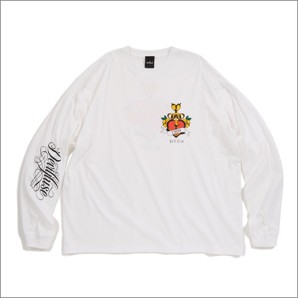 画像2: Deviluse デビルユース Heart Lock L/S Tシャツ WHITE (2)