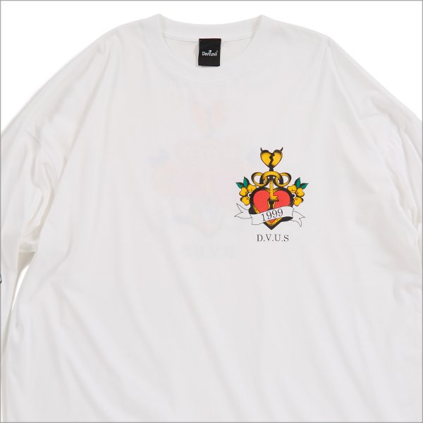 画像5: Deviluse デビルユース Heart Lock L/S Tシャツ WHITE (5)