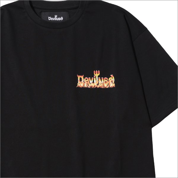 画像5: Deviluse デビルユース Flame Logo Tシャツ BLACK (5)