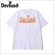 画像1: Deviluse デビルユース Flame Logo Tシャツ WHITE (1)