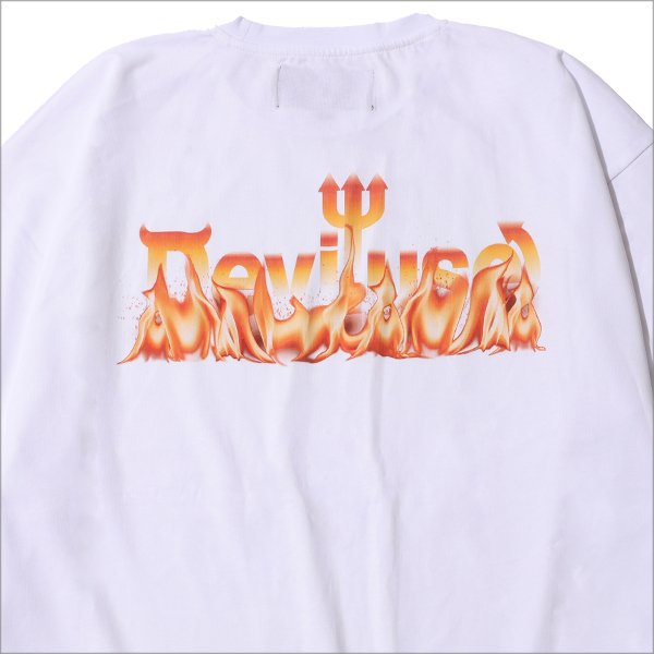 画像4: Deviluse デビルユース Flame Logo Tシャツ WHITE (4)
