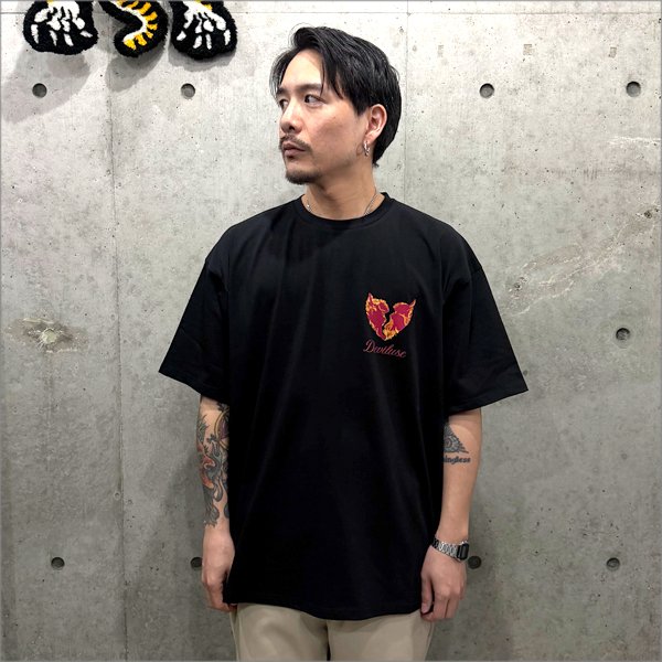 画像3: Deviluse デビルユース Flame Heart Tシャツ BLACK (3)