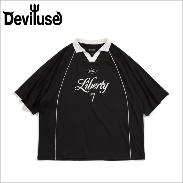 画像1: 【送料無料】Deviluse デビルユース Liberty Game Shirts BLACK (1)