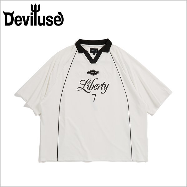 画像1: 【送料無料】Deviluse デビルユース Liberty Game Shirts WHITE (1)