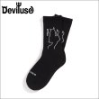 画像1: Deviluse デビルユース She Devil Socks BLACK/WHITE (1)