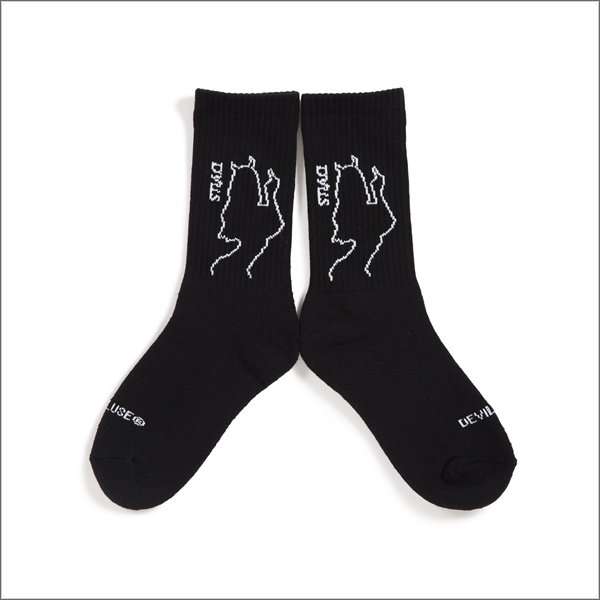 画像2: Deviluse デビルユース She Devil Socks BLACK/WHITE (2)