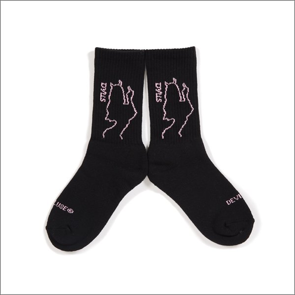 画像2: Deviluse デビルユース She Devil Socks BLACK/PINK (2)