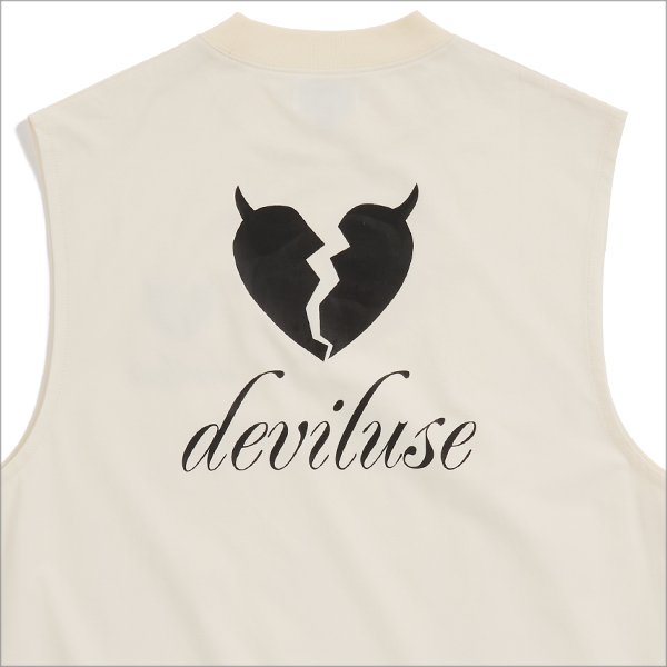 画像4: Deviluse デビルユース Heartaches Sleeveless タンクトップ WHITE (4)