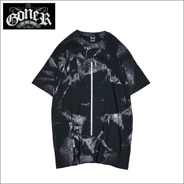 画像1: 【30%OFF】GoneR ゴナー Tie-dye Line Tシャツ BLACK (1)