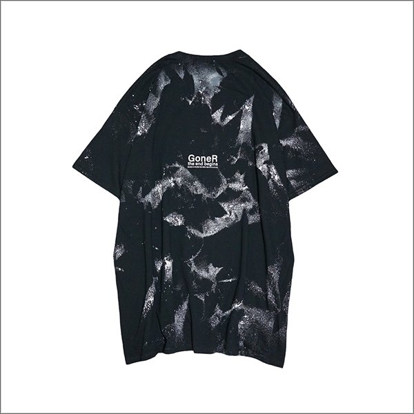 画像2: 【70%OFF】GoneR ゴナー Tie-dye Line Tシャツ BLACK (2)