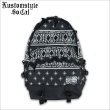 画像1: 【送料無料】KustomStyle カスタムスタイル BANDANA BACK PACK BLACK/WHITE (1)