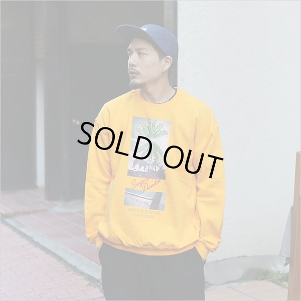 画像2: 【送料無料】KustomStyle カスタムスタイル BROWNYARD&SUNSHINE クルーネックスウェット GOLD (2)