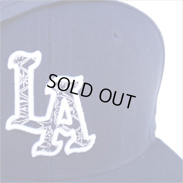 画像2: KustomStyle カスタムスタイル LA-BANDANA スナップバックCAP NAVY (2)