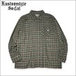 画像1: 【送料無料】KustomStyle カスタムスタイル LA PALMA CHECK FLANNEL L/Sシャツ GREEN/BROWN (1)