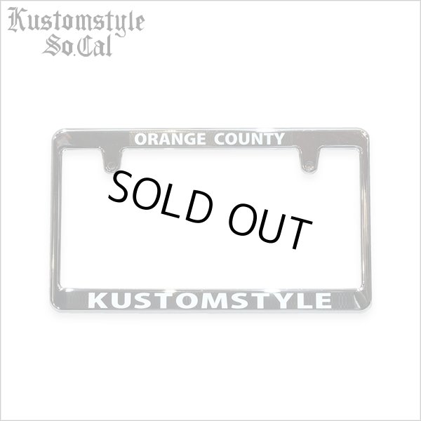 画像1: KustomStyle カスタムスタイル ORANGE COUNTY クローム ナンバープレート (1)