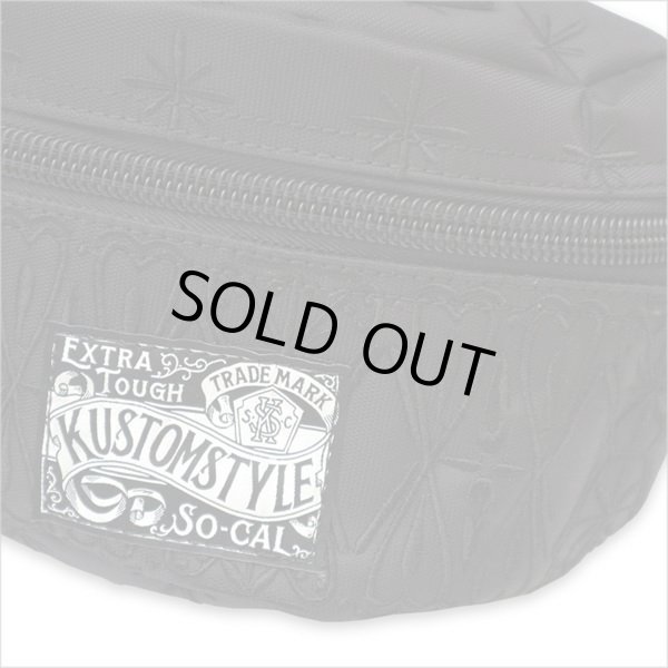 画像3: 【送料無料】KustomStyle カスタムスタイル BANDANA ウエストバッグ BLACK/BLACK (3)