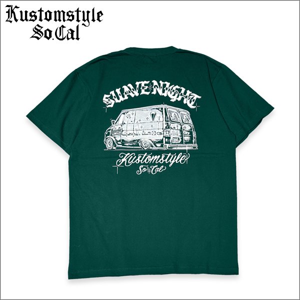 画像1: KustomStyle カスタムスタイル SUAVE NIGHT Tシャツ GREEN (1)