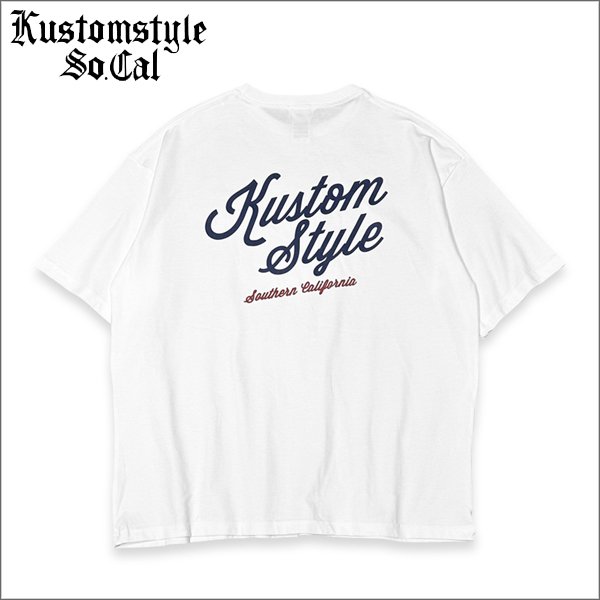 画像1: KustomStyle カスタムスタイル NEW ICON Tシャツ WHITE (1)