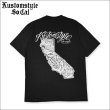 画像1: KustomStyle カスタムスタイル CALI MAP Tシャツ BLACK (1)