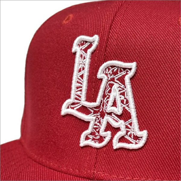 画像2: KustomStyle カスタムスタイル LA-BANDANA スナップバックCAP CARDINAL (2)