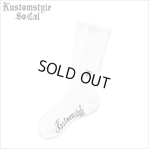 画像1: KustomStyle カスタムスタイル K DIA HIGH SOCKS WHITE (1)