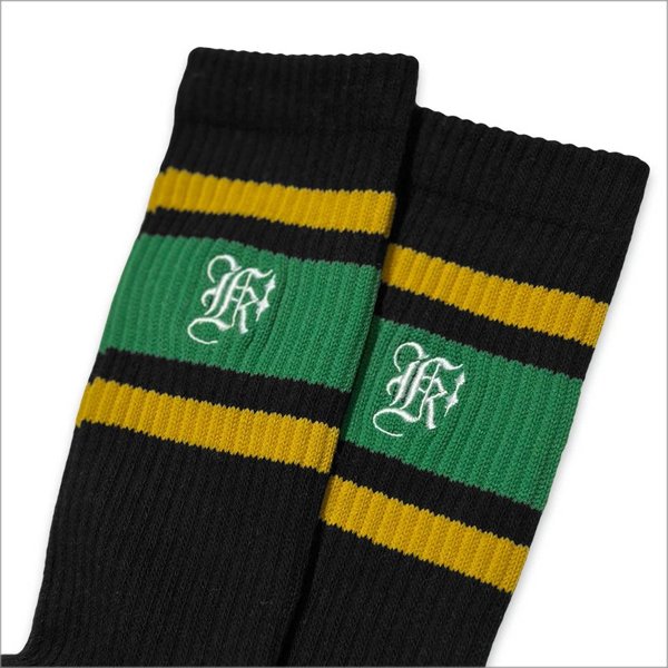 画像2: KustomStyle カスタムスタイル K DIA CREW SOCKS BLACK/GREEN (2)