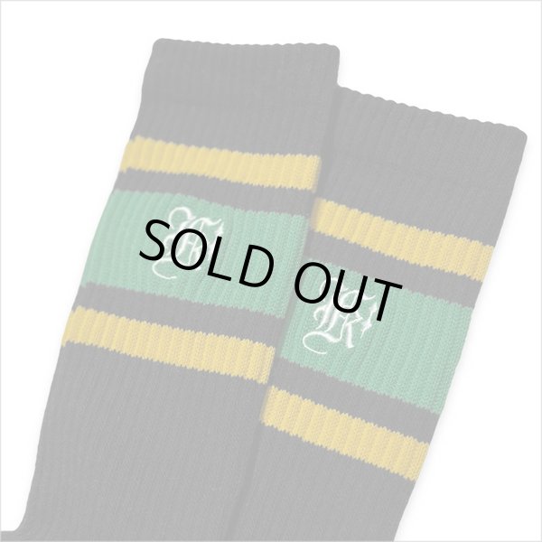 画像2: KustomStyle カスタムスタイル K DIA CREW SOCKS BLACK/GREEN (2)