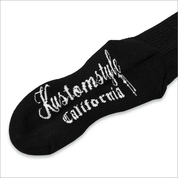 画像3: KustomStyle カスタムスタイル K DIA CREW SOCKS BLACK/GREEN (3)