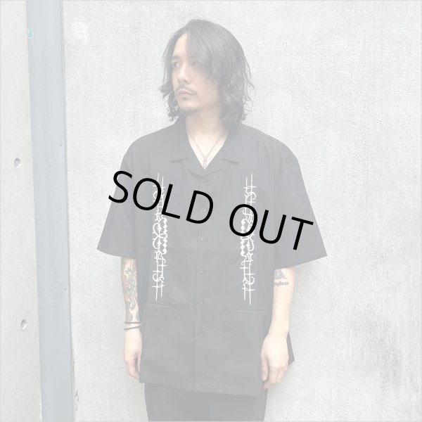 画像2: 【送料無料】KustomStyle カスタムスタイル CARLSBAD S/S オープンカラーシャツ BLACK (2)