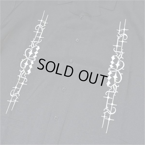 画像3: 【送料無料】KustomStyle カスタムスタイル CARLSBAD S/S オープンカラーシャツ BLACK (3)