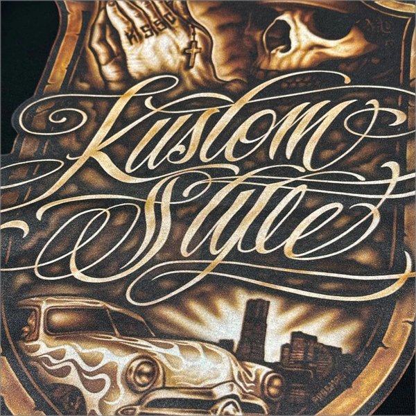 画像4: KustomStyle カスタムスタイル ESCUDO DE CEPILLO Tシャツ BLACK (4)