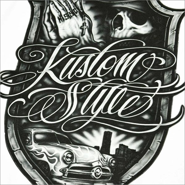 画像4: KustomStyle カスタムスタイル ESCUDO DE CEPILLO Tシャツ WHITE (4)