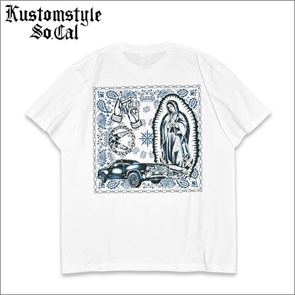 画像1: KustomStyle カスタムスタイル CONQUISTA Tシャツ WHITE (1)