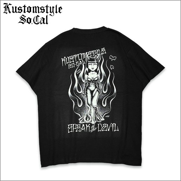 画像1: KustomStyle カスタムスタイル SPEAK of the DEVIL Tシャツ BLACK (1)