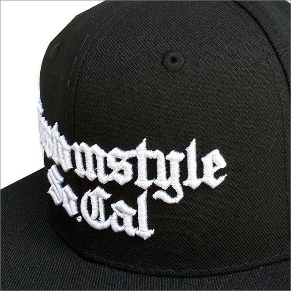画像2: KustomStyle カスタムスタイル OLD ENGLISH スナップバックCAP BLACK (2)